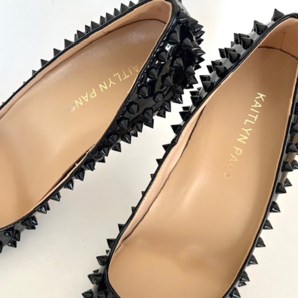 Kaitlyn Pan | Shoes | Kaitlyn Pan Black Rock Studded Heels Size 6 - Picture 2 of 9